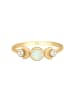 Elli Ring 925 Sterling Silber Astro, Halbmond in Gold