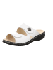 Longo Pantolette bequem in weiss