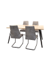 möbel-direkt Tischgruppe- 5teilig Cora in grau/Platte Artisan-Eiche-Nachbildung