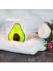 Mr. & Mrs. Panda Windlicht Glas Avocado Glücklich ohne Spruch in Transparent