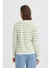 ICHI Strick-Cardigan langarm IHLULS Regular fit in SMALL IGUANA WHITE STRIPE