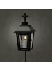 MARELIDA Laterne mit weißer Mini LED Kerze Grablaterne H: 51cm in schwarz