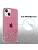 cadorabo Hülle für Apple iPhone 13 Glitter in Rosa mit Glitter
