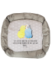 Mr. & Mrs. Panda Katzenbettchen Wellensittich Liebe mit Spruch in Grau Pastell