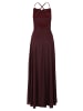Vera Mont Abendkleid mit Wasserfallausschnitt in Dark Red/Grey