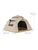 relaxdays Campingzelt in Beige – (B)200 x (H)145 x (T)230 cm
