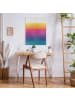 WALLART Leinwandbild - Retro Regenbogen Streifen in Bunt