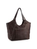 FREDs BRUDER Calm Weave Shopper Tasche Leder 45 cm dark chocolate