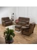 58 aufm Kessel SOFA 2-Sitzer Katlin Bezug Flockstoff Eiche rustikal P43 / braun