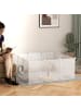 Pawhut Kleintiergehege Weiß 105L x 105B x 45H cm