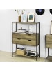 SoBuy Sideboard in Natur und Schwarz - (B)83 x (H)114 x (T)30cm