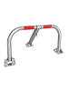 relaxdays Parkbügel in Silber/ Rot - (B)95 x (H)46 x (T)44 cm