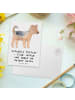 Mr. & Mrs. Panda Postkarte Airedale Terrier mit Spruch in Weiß