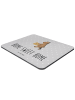 Mr. & Mrs. Panda Mousepad Bär Zuhause mit Spruch in Grau Pastell
