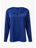 comma Bluse langarm in Blau