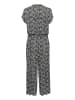 Kaffe Overall KAmille Loose fit in Black/Chalk Graphic Lines