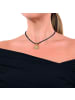 Noelani Choker Edelstahl, IP gold, Leder in Gold