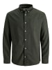Jack & Jones Einfarbiges Plus Size Hemd Übergrößen Business Shirt JJEOXFORD in Grün
