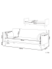 Beliani 3-tlg 3-Sitzer Sofa ASAA in Grau/Braun