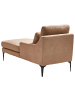 Beliani Chaiselongue EWRON in Beige/Schwarz - (W) 150 x (H) 70 x (L) 72 cm
