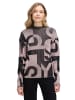 Betty Barclay Grobstrick-Pullover mit Jacquard in Patch Black/Rosé