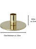 Novaliv Novaliv 4er-Set Stabkerzenhalter Metall Gold 10x5cm mit LED Kerzen fla in Gold