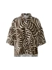 Oui Shirt in dk brown offwhite