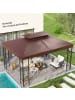 Outsunny Pavillon Ersatzdach 400L x 300B cm Kaffee
