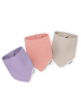 Räuberella 3er Set Musselin Lätzchen in Flieder, Rosa & Beige - 35 x 18cm