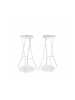 relaxdays 2x Barhocker in Weiß - (B)32,5 x (H)80 x (T)29 cm