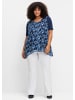 sheego Blusenshirt in marine-gemustert
