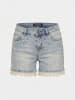 KOROSHI Spitzenstickshorts in blau