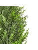 Beliani Kunstpflanze CEDAR TREE in Grün/Dunkler Holzfarbton