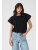 Kaffe Kurzarm-Bluse KAclaudi Baggy fit in Black Deep