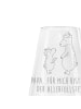 Mr. & Mrs. Panda Glas mit Gravur Bären mit Hut mit Spruch in Transparent