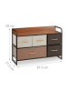 relaxdays Schubladenschrank in Braun - (B)87,5 x (H)58 x (T)31,5 cm
