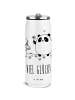 Mr. & Mrs. Panda Getränkedosen Trinkflasche Panda Glück mit Spruch in Weiß