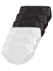 Nina von C. 6er Pack Damen Hüftslip in weiss-schwarz