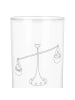 Mr. & Mrs. Panda Glas Sternzeichen Waage mit Spruch in Transparent