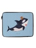 Mr. & Mrs. Panda Laptop Tasche Orca Zylinder ohne Spruch in Blau Pastell