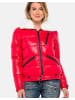 Cipo & Baxx Winterjacke mit Kunstfellkragen in RED