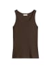 Marc O'Polo Ripp-Tanktop slim in Burnt Coffee