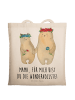 Mr. & Mrs. Panda Shopping Tasche Bären mit Blumenkranz mit Spruch in Creme