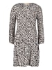 CARTOON Plisseekleid mit Muster in Weiß/Schwarz