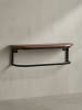 KADIMA DESIGN Wandregal 50x15x13 cm Massivholz / Metall Hängeregal