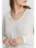 Oxmo V-Ausschnitt-Pullover Katla in Weiß