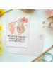 Mr. & Mrs. Panda Postkarte Erzieher-Dank mit Spruch in Weiß