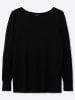 sheego Langarm-Pullover in schwarz
