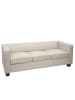 MCW 3er Sofa Lille, Kunstleder, creme