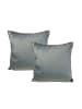 JACK 2er Set Teddy Flausch Kissen 45x45cm in grau